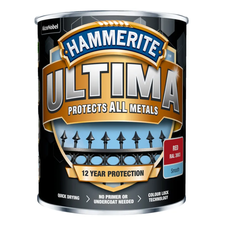 Hammerite Ultima metallmaling 750 ml | Metallmaling Utendørs|Tre- Og Metallmaling