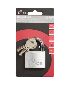 The Lock Hengelås med to nøkler 40 mm aluminium | Hengelåser