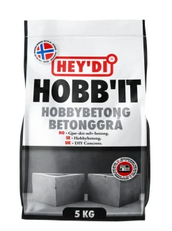 Hey'di Hobb'it Hobbybetong 5 kg | Sement & Mørtel|Hobbymaling