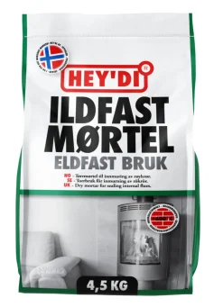 Hey'di Ildfast mørtel 4,5 kg | Sement & Mørtel