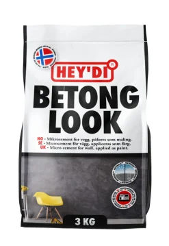Hey'di Mikrosement Betonglook 3 kg lava | Veggmaling
