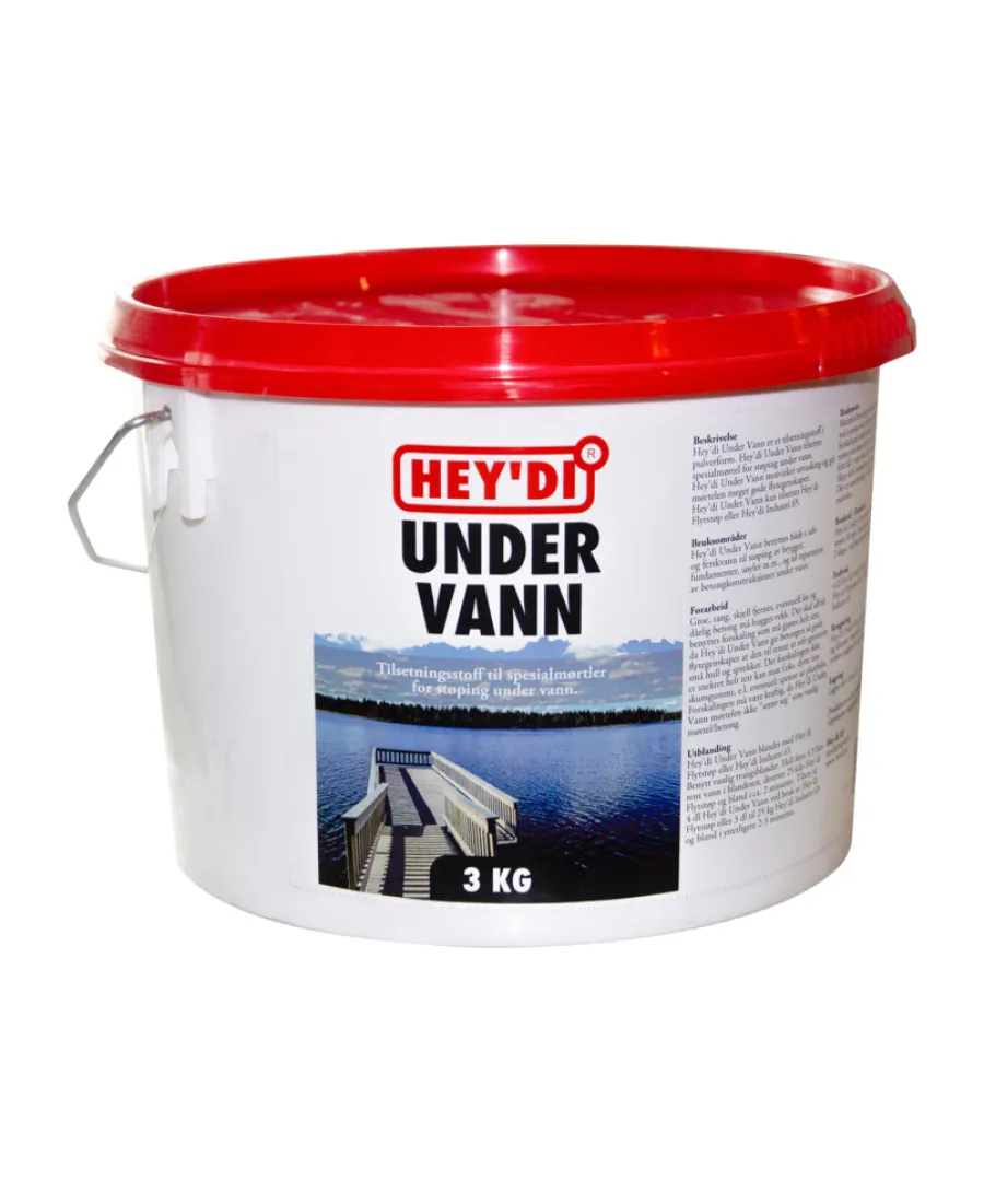 Hey'di Under Vann tilsetningsstoff 3 kg | Sement & Mørtel