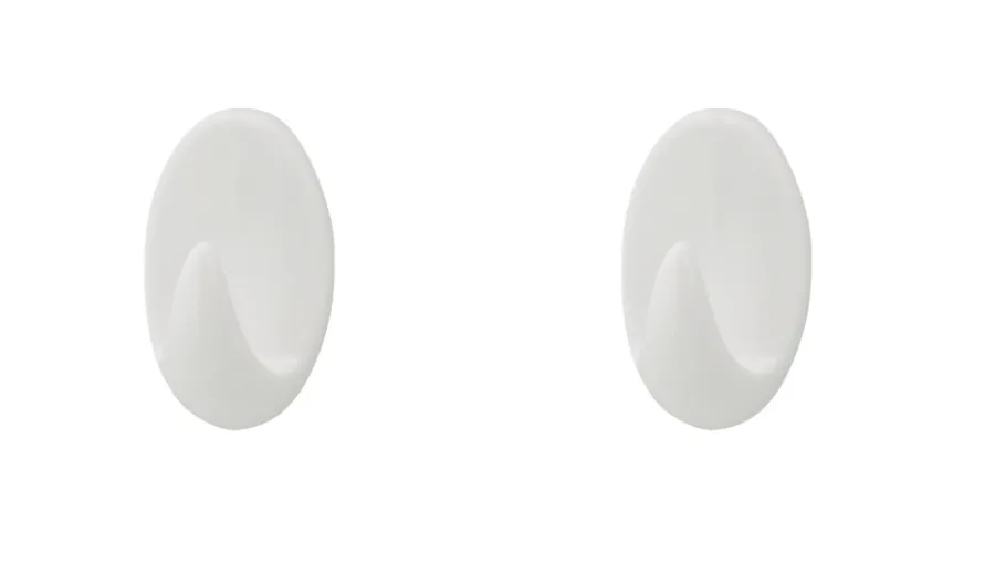 Target Håndklekrok oval plast 2 stk. - | Knagger & Knaggrekker