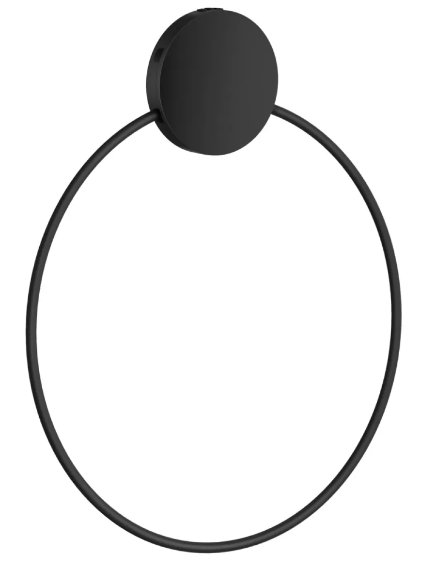 Beslagsboden Håndklering Ø17,2 cm - svart | Håndkleholdere