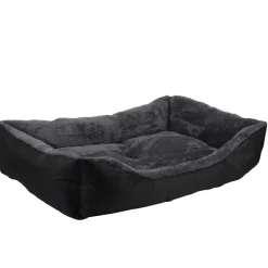 Petzone Hundeseng m/plysj svart/grå 50 x 70 cm | Hunde- Og Katteartikler