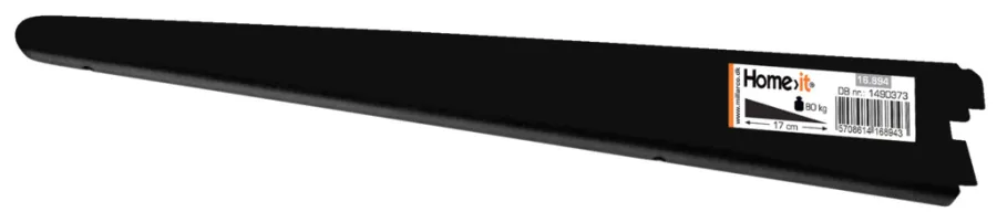 Home it Hylleknekt t/Rack system 17 cm svart | Veggskinner & Hylleknekter