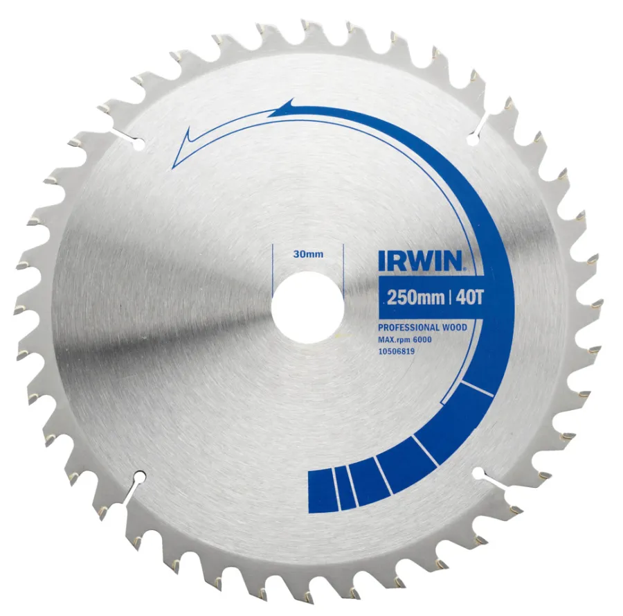 Irwin sirkelsagblad Ø250 x 30 mm - 40T | Sagblader