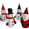 Stemning Julefigur med farget LED-lys H35 cm | Dekorativ Belysning - Utendørs