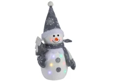 Stemning Julefigur med farget LED-lys H35 cm | Dekorativ Belysning - Utendørs