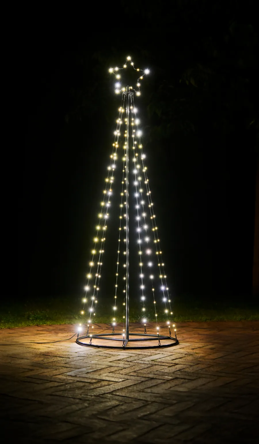 Stemning Juletre Flex m/stjerne 192 LED H180 cm | Dekorativ Belysning - Utendørs