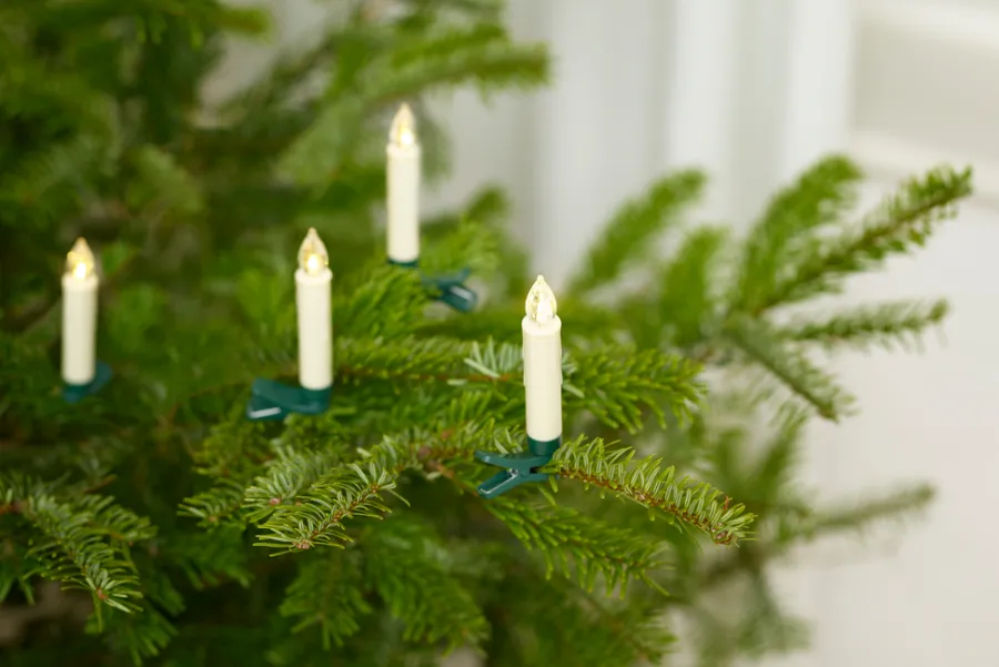 Stemning Juletrelys LED med klips 10 stk. H10,5 cm | Juledekorasjoner