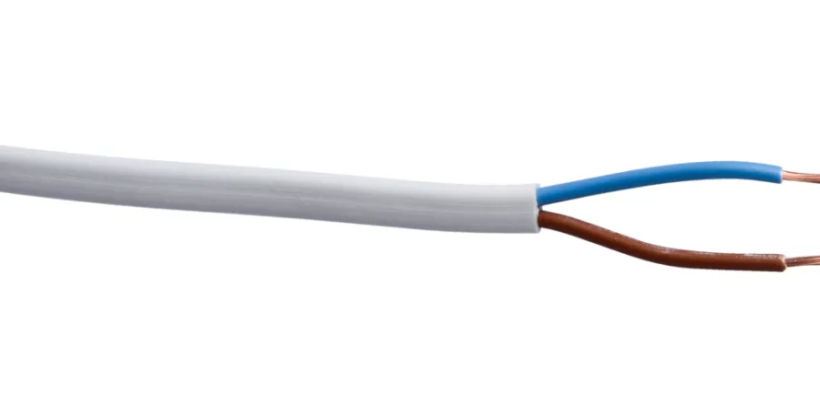 Elworks Kabel flat 2x0,75mm² 5 meter med jord | Kabler & Ledninger