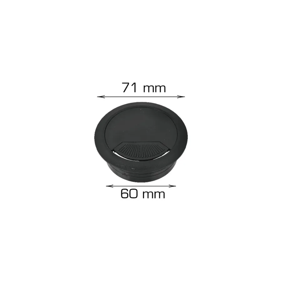 Home it Kabelgjennomføring svart Ø60 mm | Eloppheng & -Feste