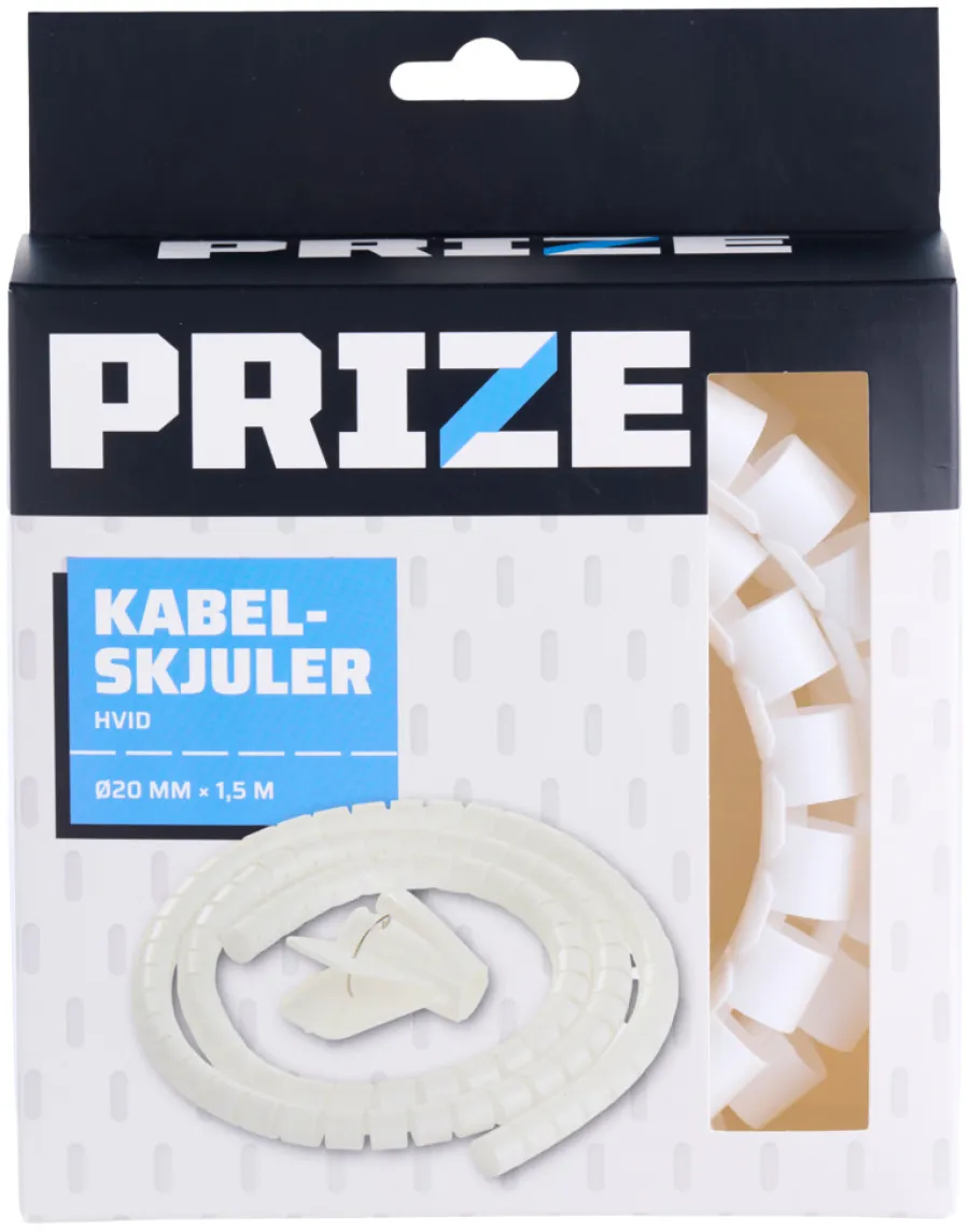PRIZE Kabelskjuler hvit Ø20 mm x 1,5 meter - | Eloppheng & -Feste