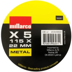 Kappeskiver for metall Ø115 mm - 5 stk. | Kappskiver