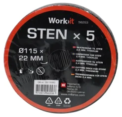 Work it Kappskiver stein 115 x 22 mm 5-pk. | Kappskiver