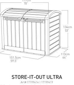 Keter Store-It-Out Ultra oppbevaringsbod 2000 liter | Redskapsboder