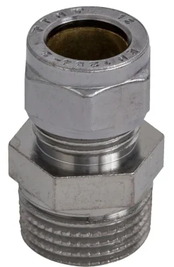 Klemring union rett 12 mm x 1/2" | Forkrommede