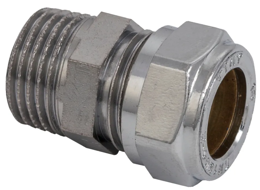 Klemring union rett 15mmx1/2" | Forkrommede