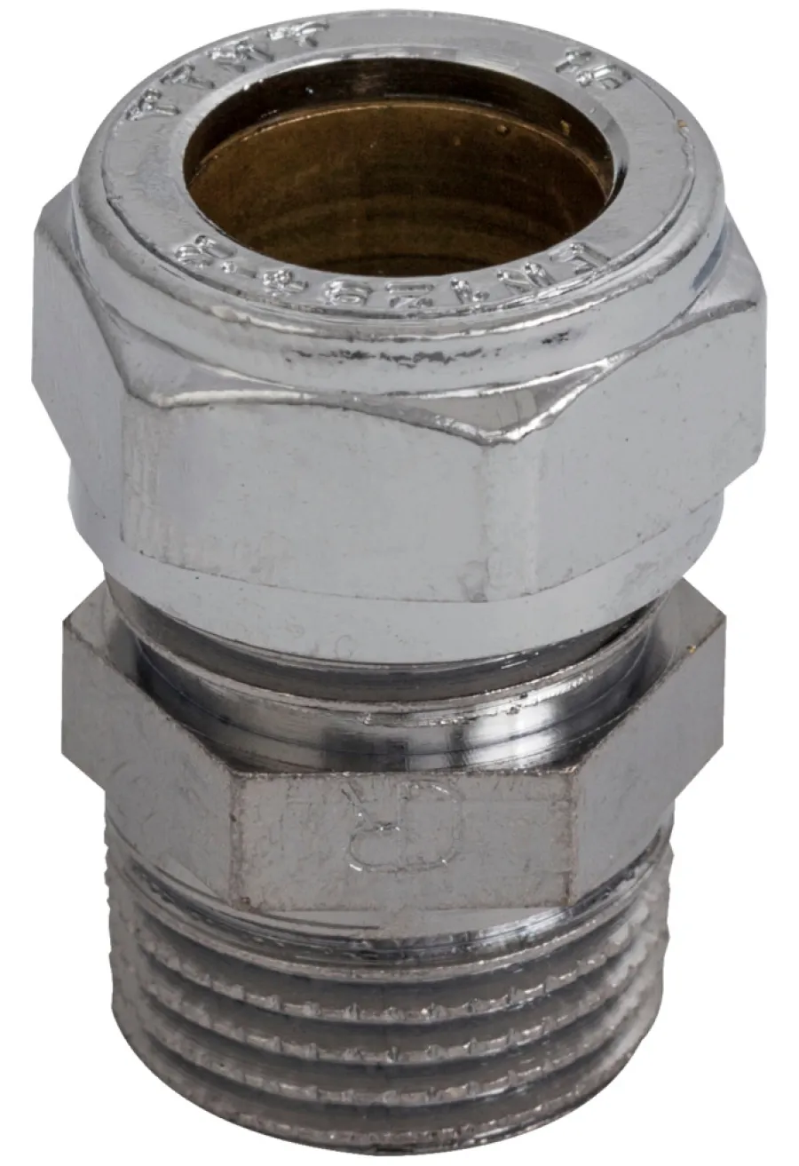 Klemring union rett 15mmx1/2" | Forkrommede