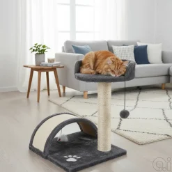 Petzone Klorestativ med tunnel og stoffkule til katter | Hunde- Og Katteartikler