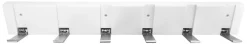 Home it Knaggrekke flex hvit med 6 knagger 48,4 cm | Knagger & Knaggrekker