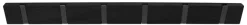 Home it Knaggrekke flex svart eik 6 knagger 60 cm | Knagger & Knaggrekker