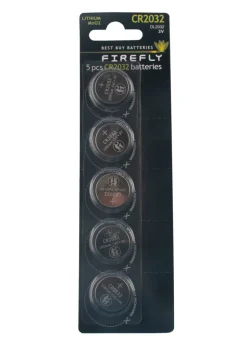 Firefly Knappcellebatteri 5-pk. CR2032 - | Knappcellebatterier