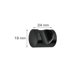 Home it Knott sylinder 19 mm svart - 2 stk. | Grep & Hengsler