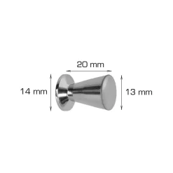 Home it Knott trapez 13 mm matt krom - 2 stk. | Grep & Hengsler