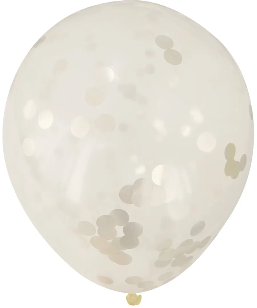 Konfettiballong 30 cm 5 stk. gull | Pynt & Festutstyr