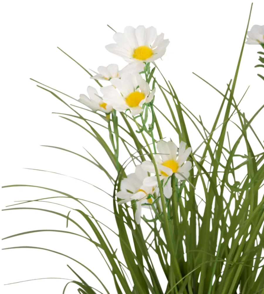 Kunstgress med margerittblomster 50 cm | Kunstige Planter