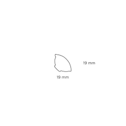Hornbaek Kvartstafflist plast hvit – 19 x 19 x 3000 mm | Lister
