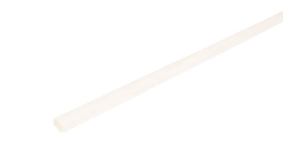 Hornbaek Kvartstafflist plast hvit – 10 x 10 x 3000 mm | Lister