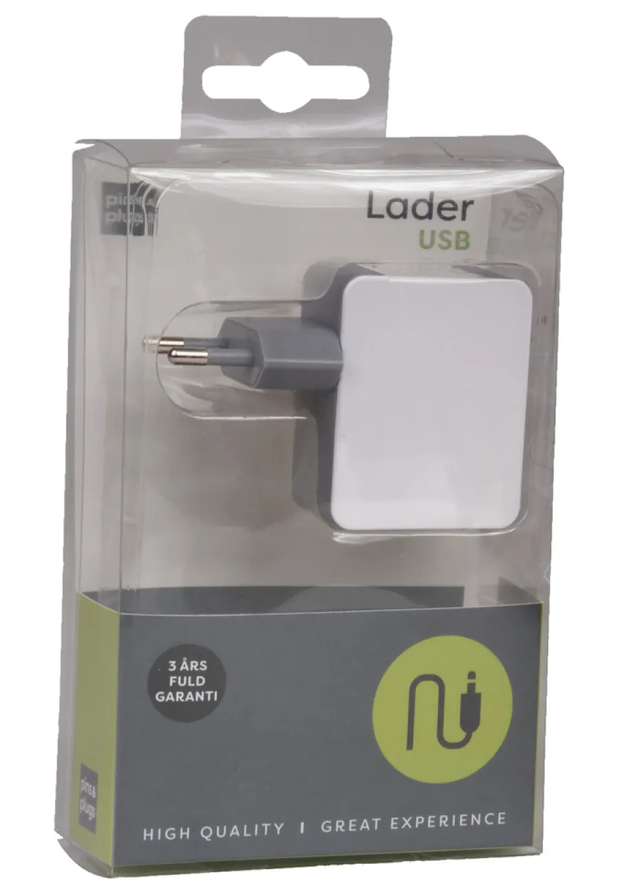 PhoneFood Lader med 2 USB porter | Kabler & Adaptere