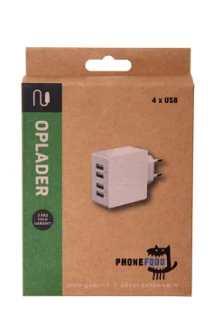 PhoneFood Lader med 4 USB porter | Kabler & Adaptere