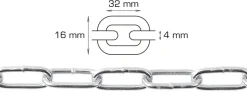 Home it Langlenket kjetting 4 mm x 2 meter | Kjettinger & Vaiere