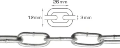 Home it Langlenket kjetting 3 mm x 2 meter | Kjettinger & Vaiere