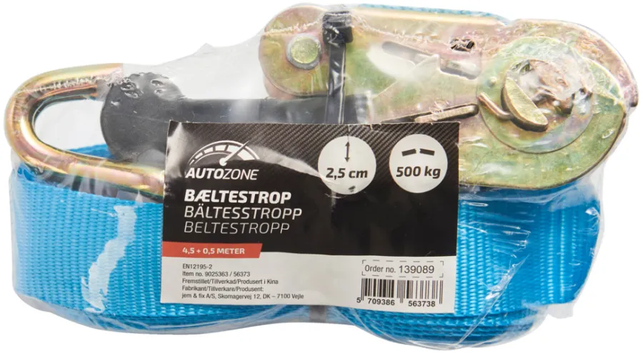 Autozone Lastestropp 25 mm x 5 meter - | Tilhengertilbehør