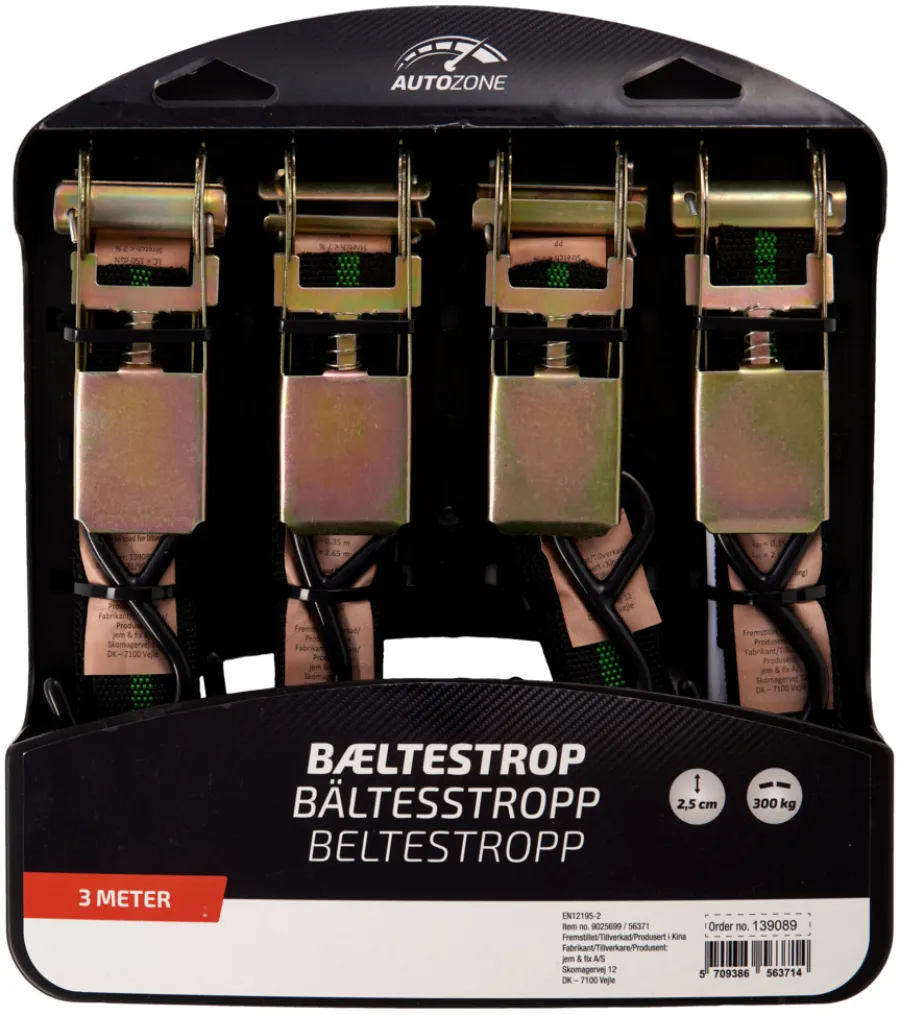Autozone Lastestropp 4 stk. - | Tilhengertilbehør