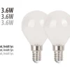 LED-kronepærer 3,6 W E14 - 2 pk. | Led-Pærer