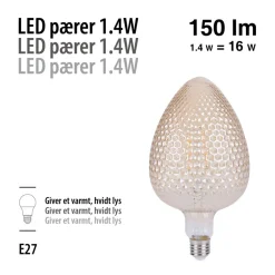 LED-pære Nut Amber 1,4 W E27 | Led-Pærer