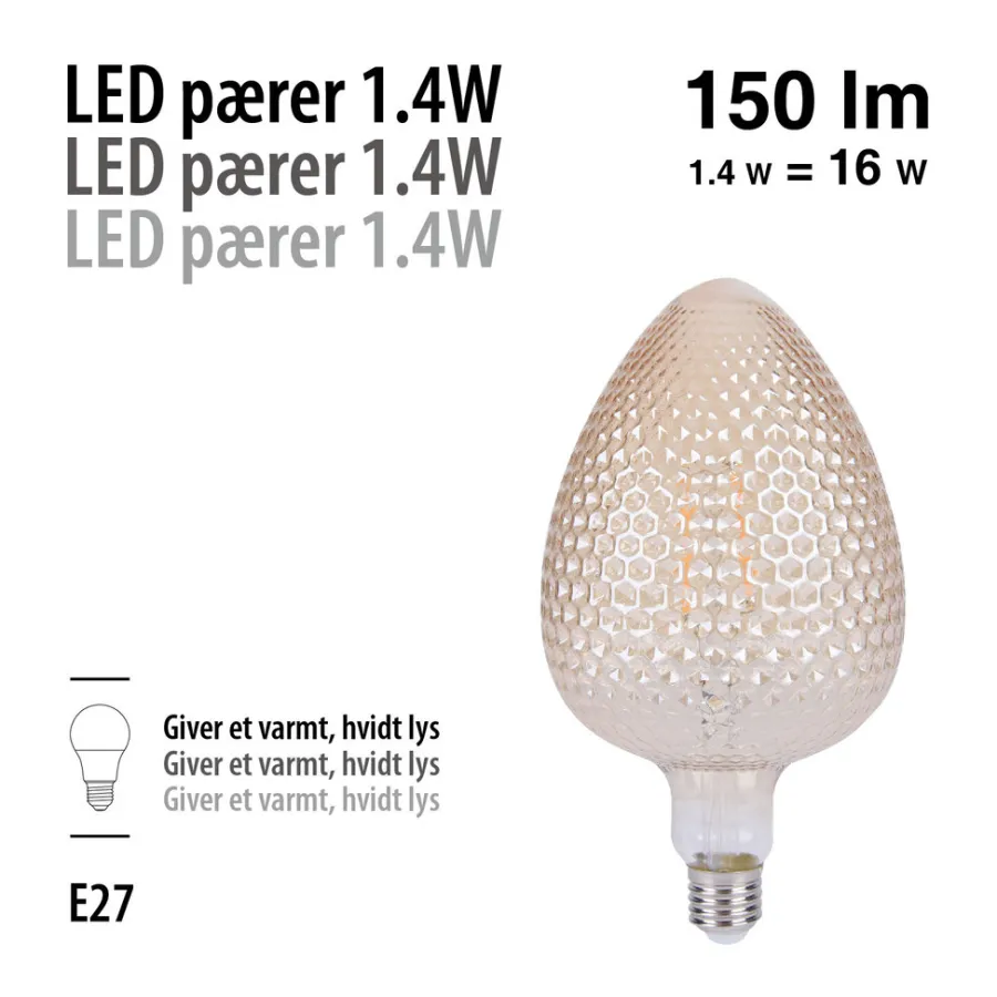 LED-pære Nut Amber 1,4 W E27 | Led-Pærer