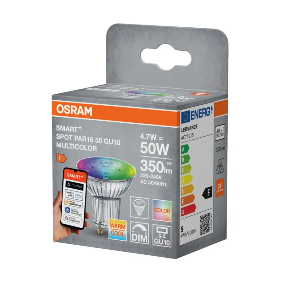 LEDVANCE SMART+ spotpære PAR16 farge GU10 5 W | Led-Pærer|Smartpærer