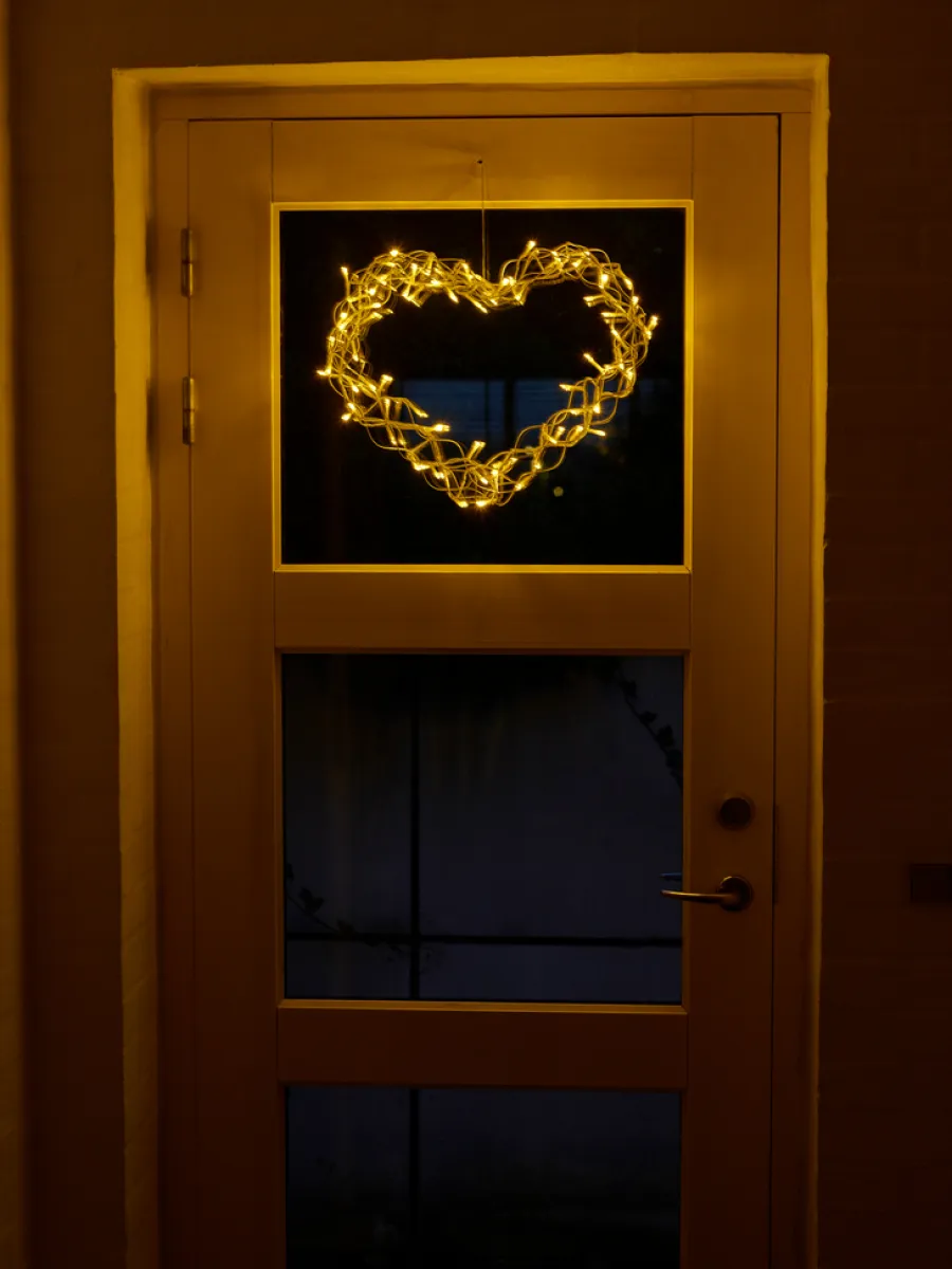 Stemning Lyshjerte 80 LED-pærer 40 cm | Dekorativ Belysning - Utendørs
