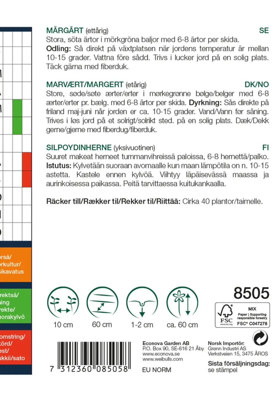 Weibulls Margert 'Early Onward' | Frø
