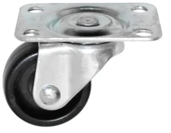 Home it Møbelhjul dreibart med plate svart 30 mm | Møbelhjul