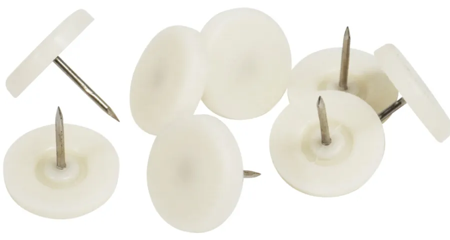 Home it Møbelknotter Ø30 mm hvit plast 8 stk. | Møbelknotter