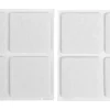 Home it Møbelknotter selvklebende 30 x 30 mm hvit - 8 stk. | Møbelknotter