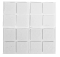 Home it Møbelknotter selvklebende 25 x 25 mm hvit - 16 stk. | Møbelknotter